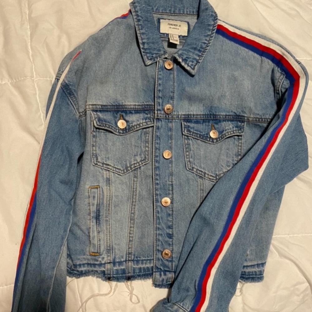 raw hem denim jacket